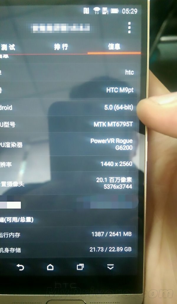 HTC M9 Plus配置全曝光：聯發科八核64位處理器