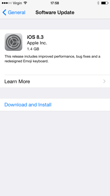 蘋果iOS 8.3更新發布：首個公眾測試版系統