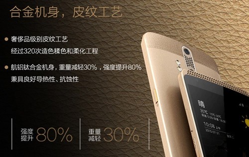 皮紋工藝合金機身_中興AXON天機第1張圖