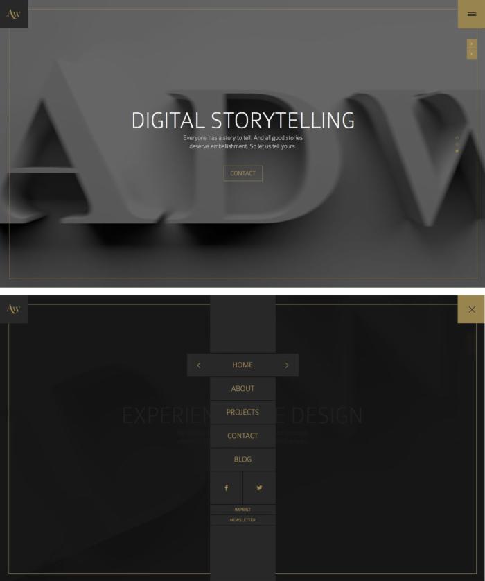 全屏導(dǎo)航 底部導(dǎo)航 垂直導(dǎo)航菜單 2015網(wǎng)頁導(dǎo)航設(shè)計趨勢