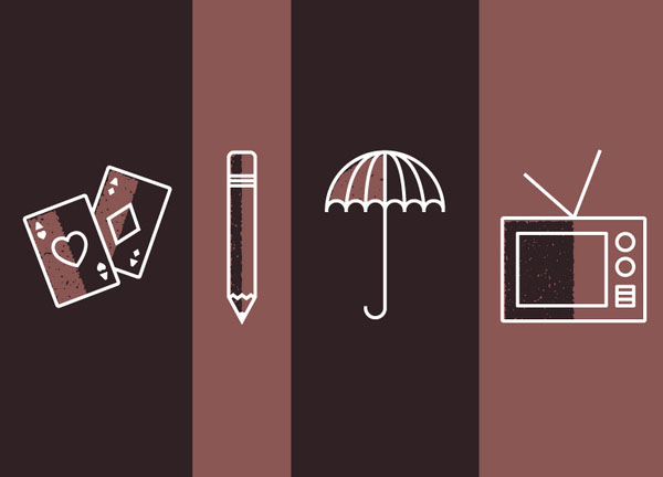 不一樣的極簡風!細膩有趣的三色極簡圖標設計案例