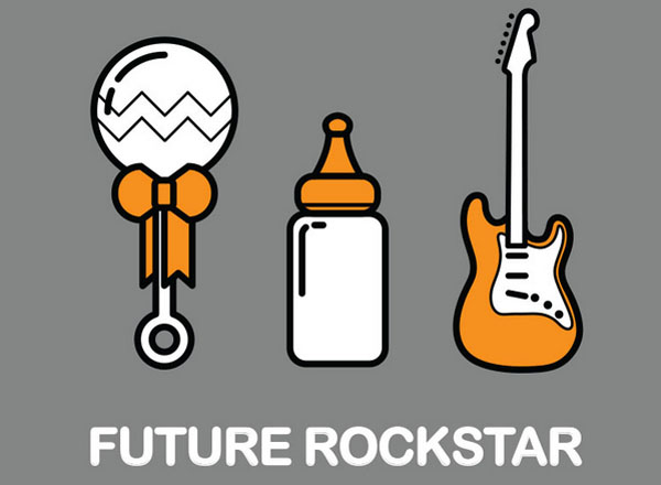 不一樣的極簡風!細膩有趣的三色極簡圖標設計案例