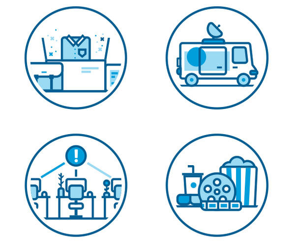 不一樣的極簡風!細膩有趣的三色極簡圖標設計案例