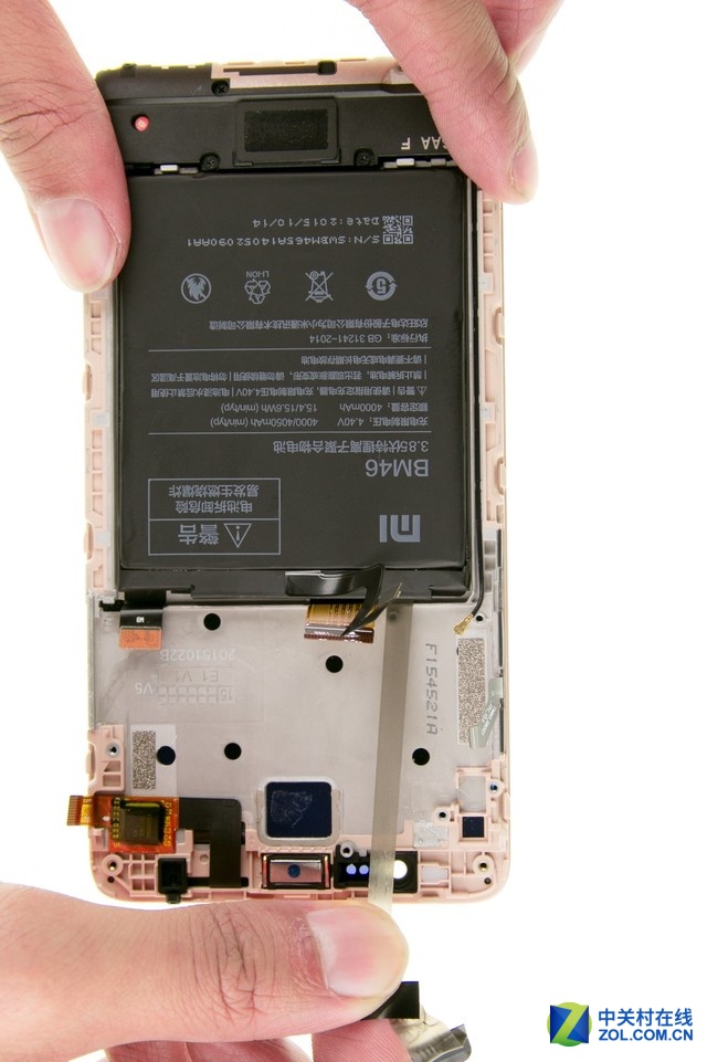 按鍵壽命堪憂 紅米Note 3深度拆解圖賞