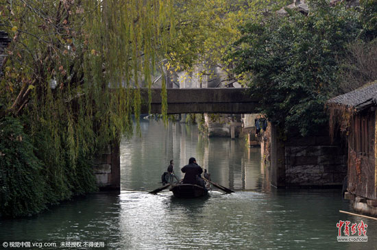 浙江省桐鄉市烏鎮西柵景區長街宴。(圖片作者：王子瑞)