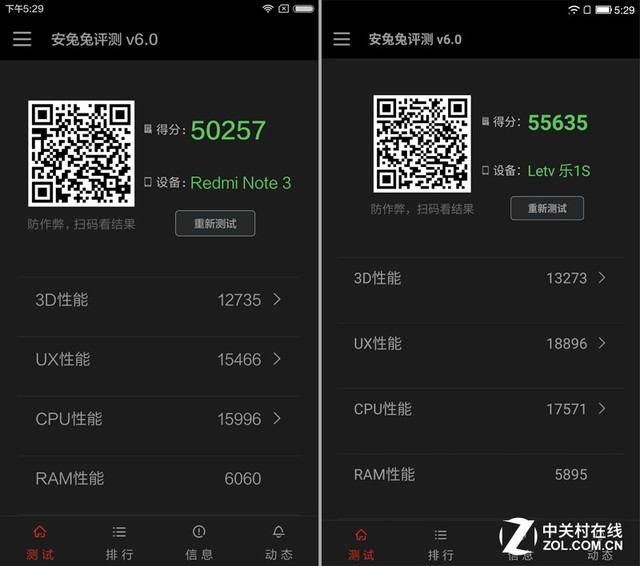 樂1s對比紅米Note 3（先不發(fā)） 
