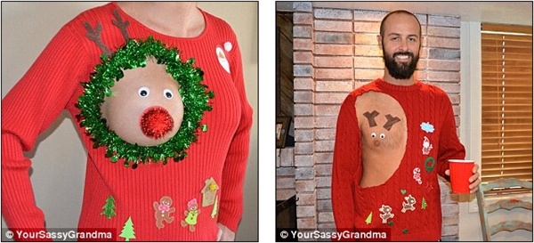 全程高能!國外網友集體曬奇葩圣誕裝:袒胸露乳