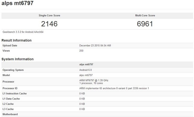 單線程跑分近2200 Helio X20性能大提升