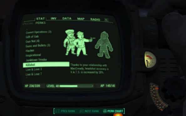 輻射4新福利bug 爆頭幾率輕松達(dá)到95% 