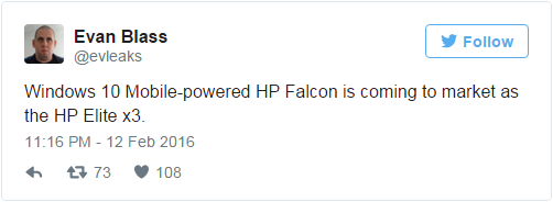 驍龍820+2K屏 惠普Win10旗艦<a href=/mobile/ target=_blank class=infotextkey>手機</a>曝光