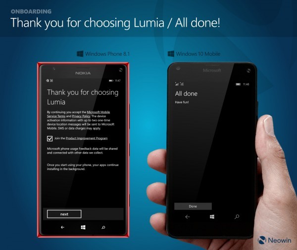 謝謝選擇Lumia/完成！