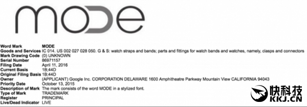 谷歌新商標MODE曝光：親兒子智能手表來了！
