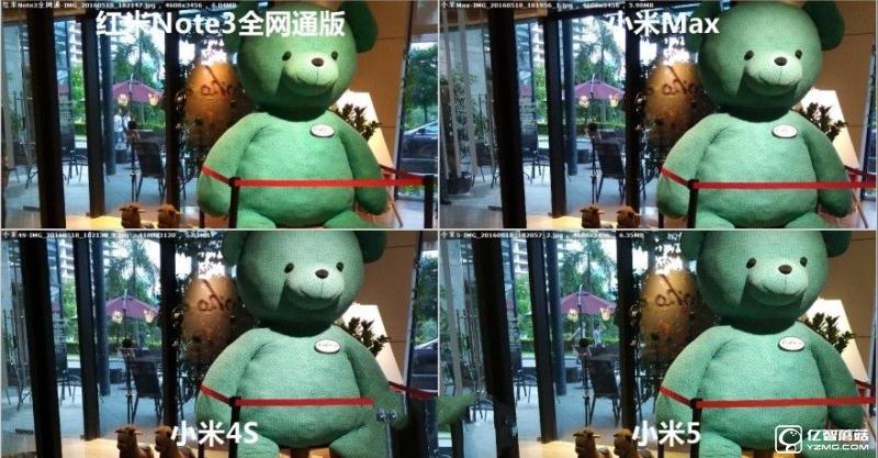 小米5/小米Max/紅米Note3全網通版/小米4s拍照對比評測