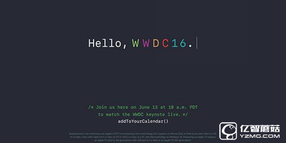 你好<a href=/pc/ios/ target=_blank class=infotextkey>iOS</a>10:蘋果放出WWDC2016官方直播時(shí)間