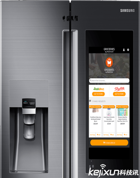 三星土豪冰箱:21.5高清觸屏 還能上網(wǎng)?