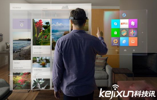 Win10眼鏡Hololens版VLC演示視頻:耍酷必備!