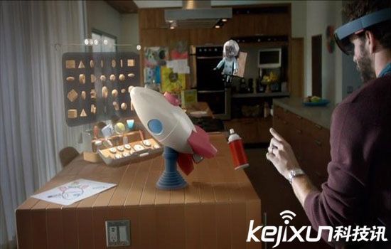 Win10眼鏡Hololens版VLC演示視頻:耍酷必備!