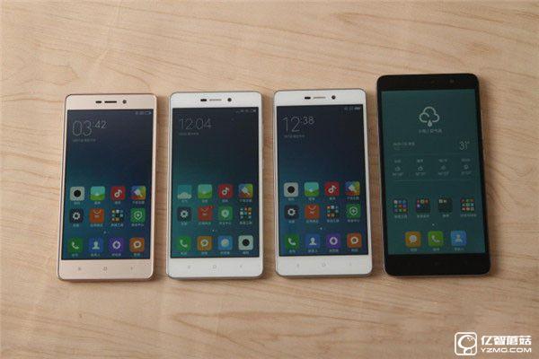 紅米手機3S/紅米Note 3/紅米手機3標準版/高配版對比