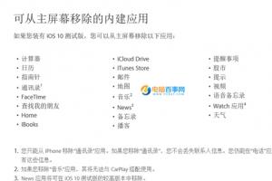 升級iOS 10之后：這23款iPhone內置應用都能刪除