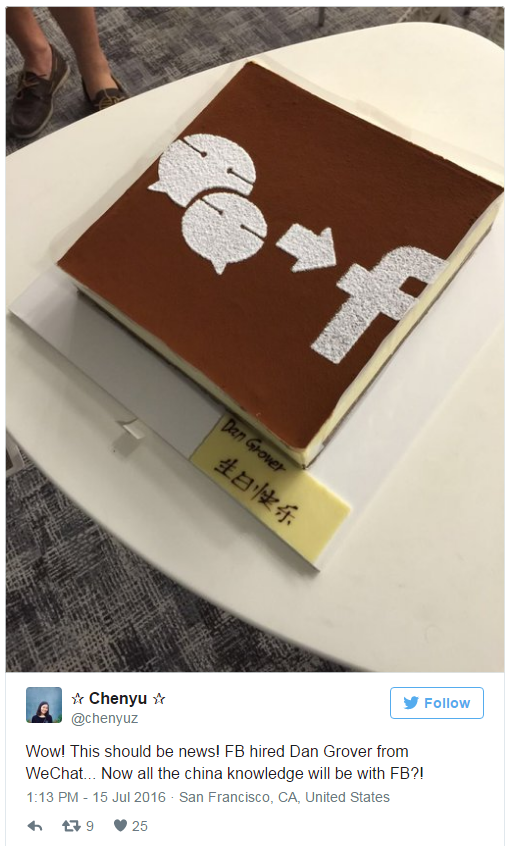 微信關鍵員工被Facebook挖走 曾是國際版微信產品經理
