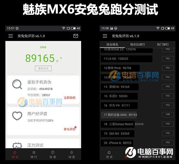 魅族MX6和小米5性能哪個好 跑分區別對比