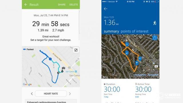 三星Gear Fit2手環、微軟Band 2手環對比評測