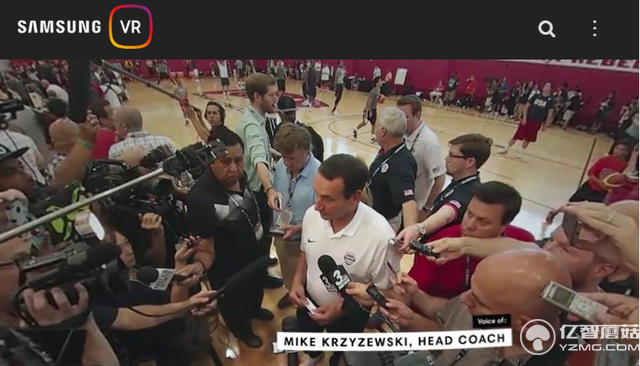 三星用VR記錄奧運男籃 不過拍的居然是美國隊