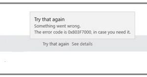 Win10應用更新錯誤803F7000解決方法