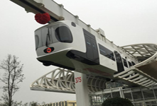 世界首創(chuàng)新能源空鐵在我國試運(yùn)行 時(shí)速60公里