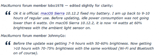 升級<a href=/pc/system/ target=_blank class=infotextkey>系統</a>后感覺新MBP續航好多了?蘋果:你想多了