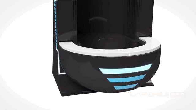 這個智能坐便器外觀復(fù)古 一瓶水就能完全沖干凈