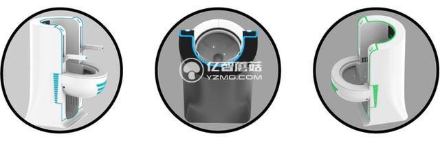 這個智能坐便器外觀復(fù)古 一瓶水就能完全沖干凈