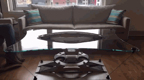 磁力懸浮黑科技 來看看這款極具未來感的酷炫茶幾