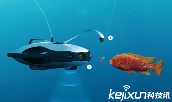 PowerRay水下垂釣無人機 可下潛30米聲吶搜索魚群