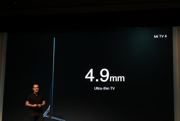 小米電視4美國亮相 4.9mm史上最薄!