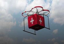 日本測試無人機救災 航拍現(xiàn)場空投物資