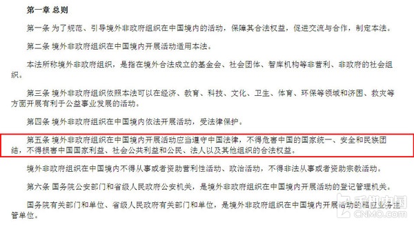 中華人民共和國境外非政府組織境內活動管理法 中華人民共和國境外非政府組織境內活動管理法