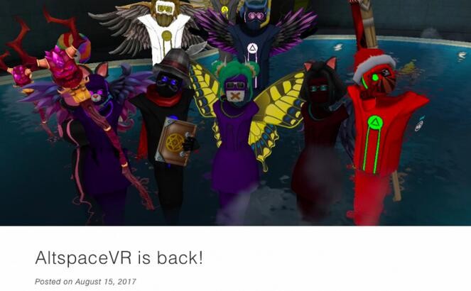 涅槃重生！VR社交平臺Altspace宣布回歸
