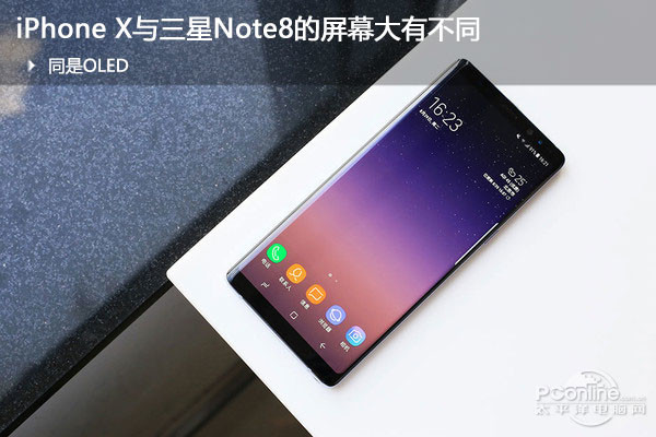 同是OLED，iPhone X與三星Note8的屏幕大有不同