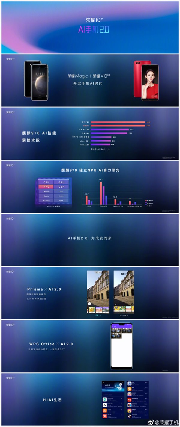 榮耀10正式發布:售價2599元起+極光鍍膜+AI雙攝