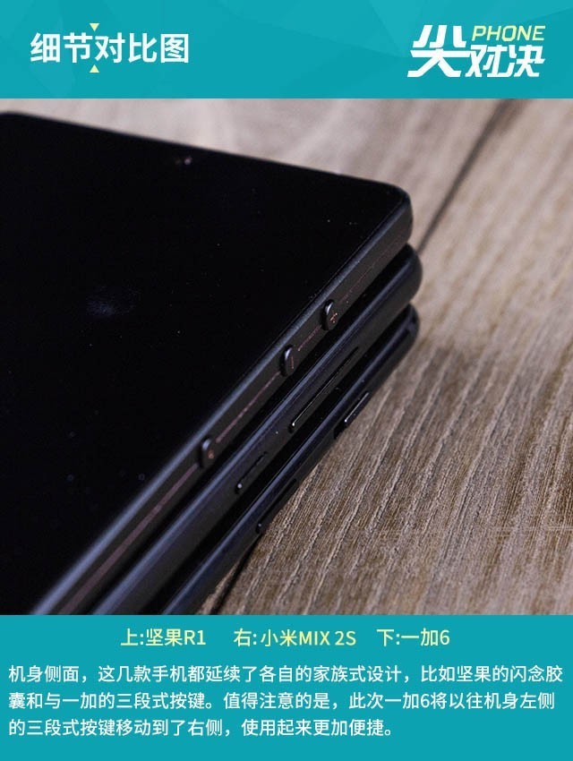 堅果R1、小米MIX2S、一加6對比評測 驍龍845旗艦怎么選?