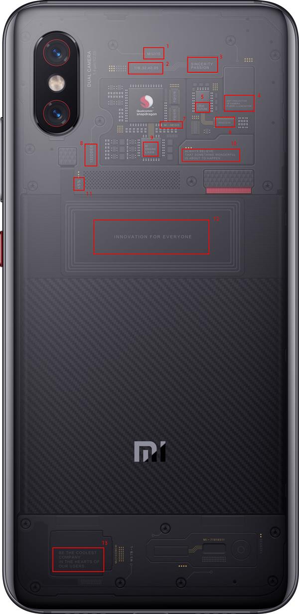 小米8透明探索版背后的故事：暗藏13個(gè)彩蛋