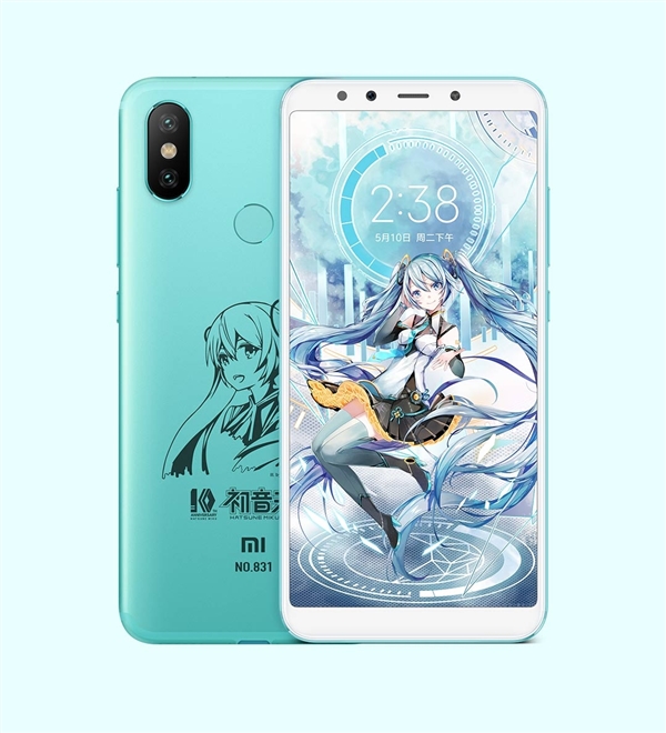 小米6X初音未來版曝光:6+64GB 2099元