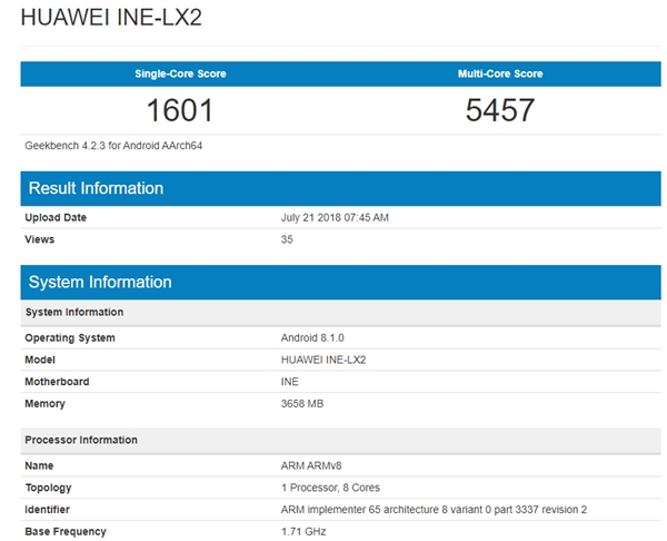 麒麟710性能分出爐?單核跑分麒麟659提升72%