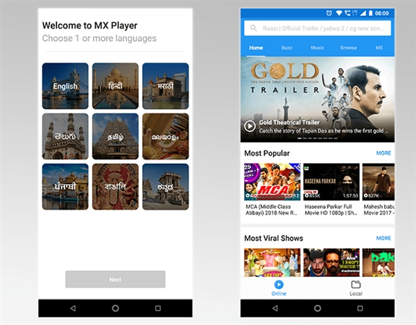 Android本地播放器MX Player改版：加入大量在線資源