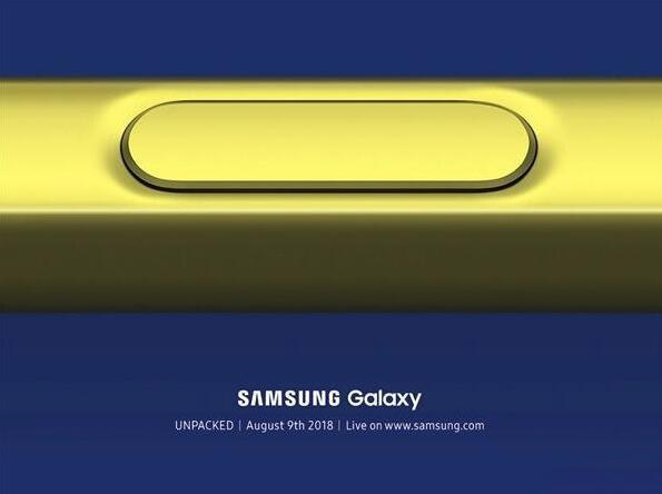 三星Note 9官方海報曝光 金色SPen奪目