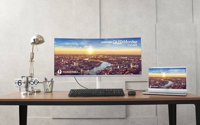 全球首款雷電3接口顯示器 三星CJ79曲面顯示器發布
