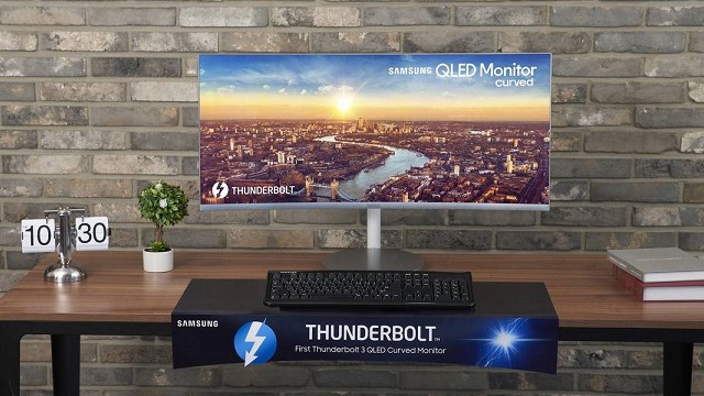 三星CJ79曲面顯示器發布 全球首款雷電3接口顯示器