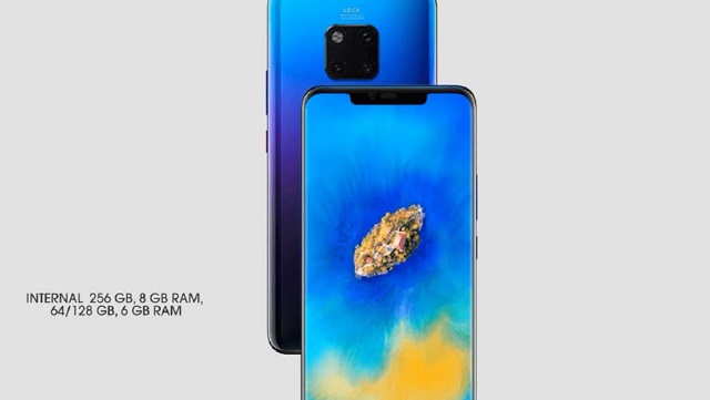 華為Mate20概念圖：麒麟980三攝 3D人臉識別