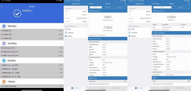 iPad Pro 2018跑分多少？2018新iPad Pro安兔兔跑分性能測試